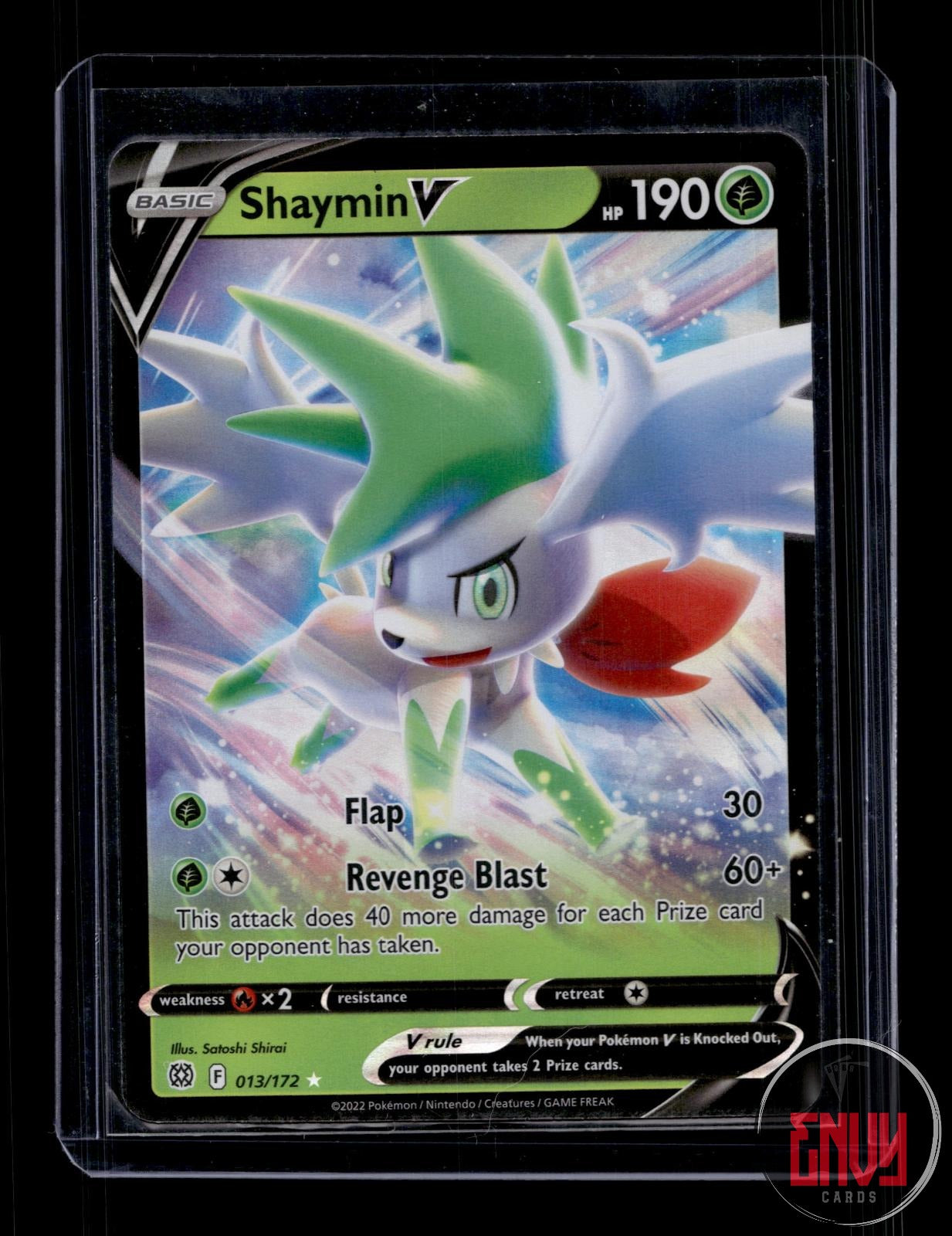 Shaymin V Lightly Played 013/172 V Rare Brilliant Stars Pokemon Holo