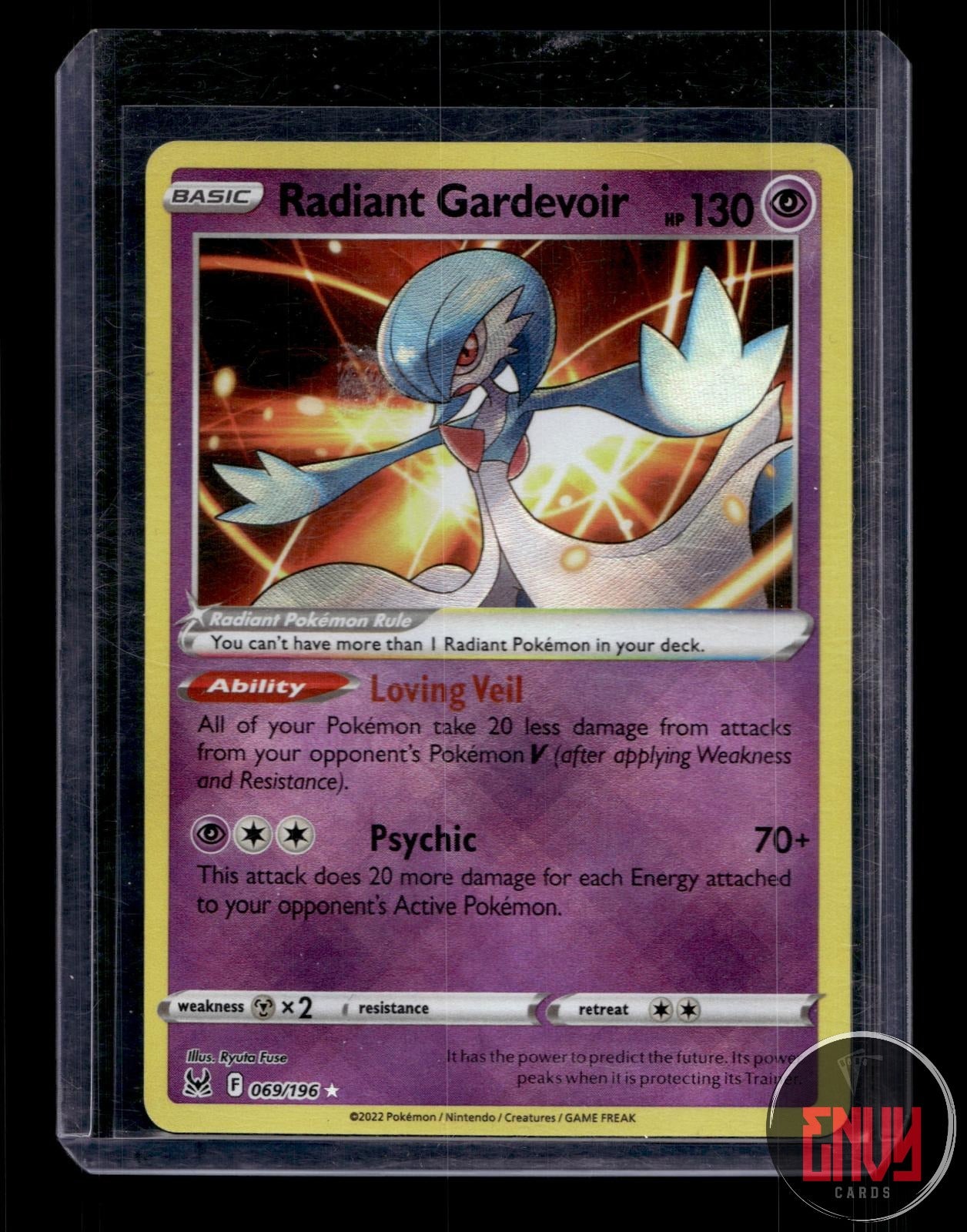 Radiant Gardevoir Near Mint 069/196 Radiant Rare Lost Origin Pokemon Holo