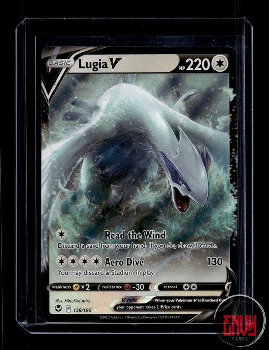 Lugia V Near Mint 138/195 V Rare Silver Tempest Pokemon