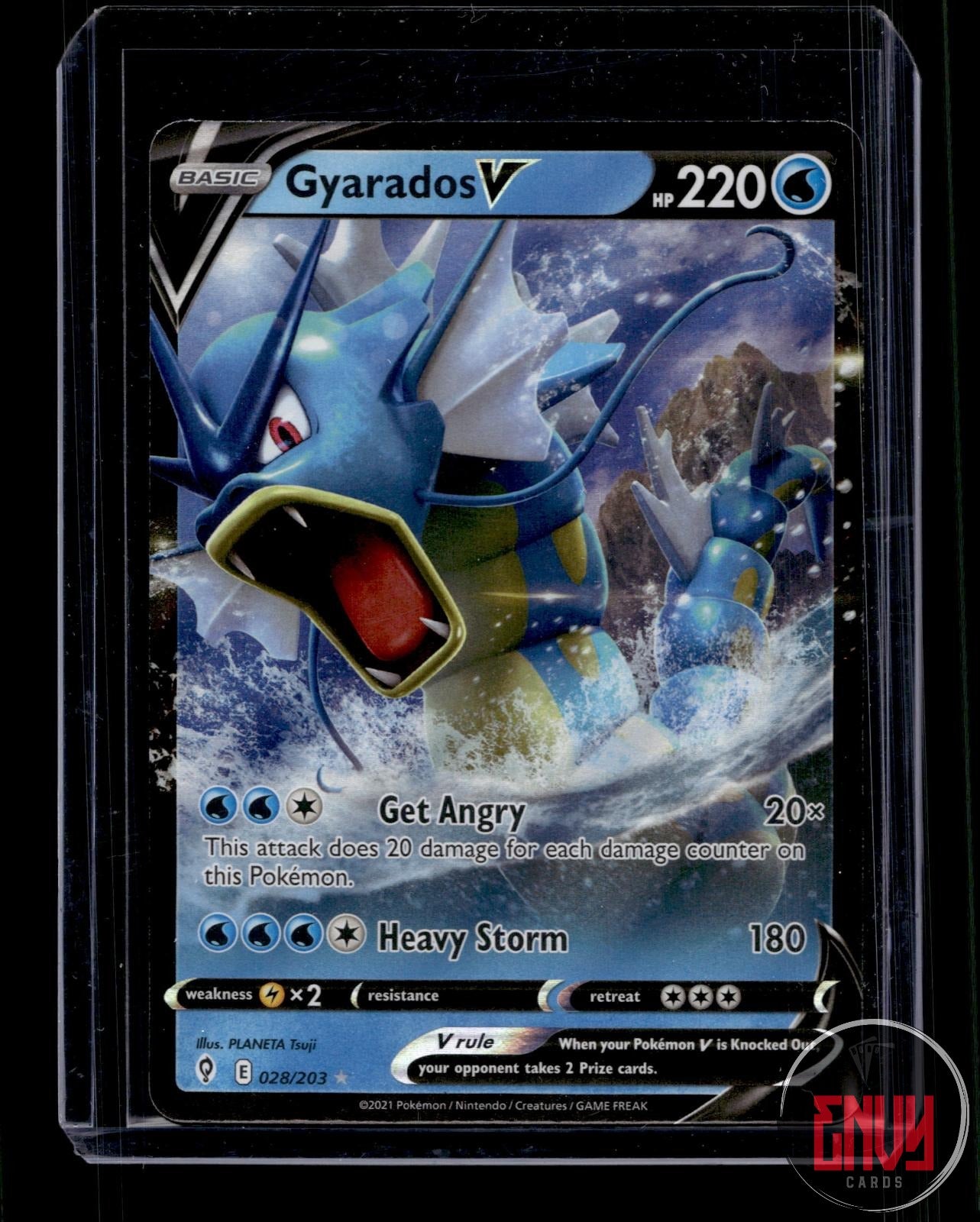 Gyarados V Near Mint 028/203 V Rare Evolving Skies Pokemon Holo