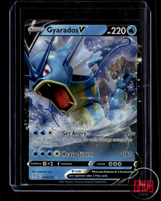 Gyarados V Near Mint 028/203 V Rare Evolving Skies Pokemon Holo