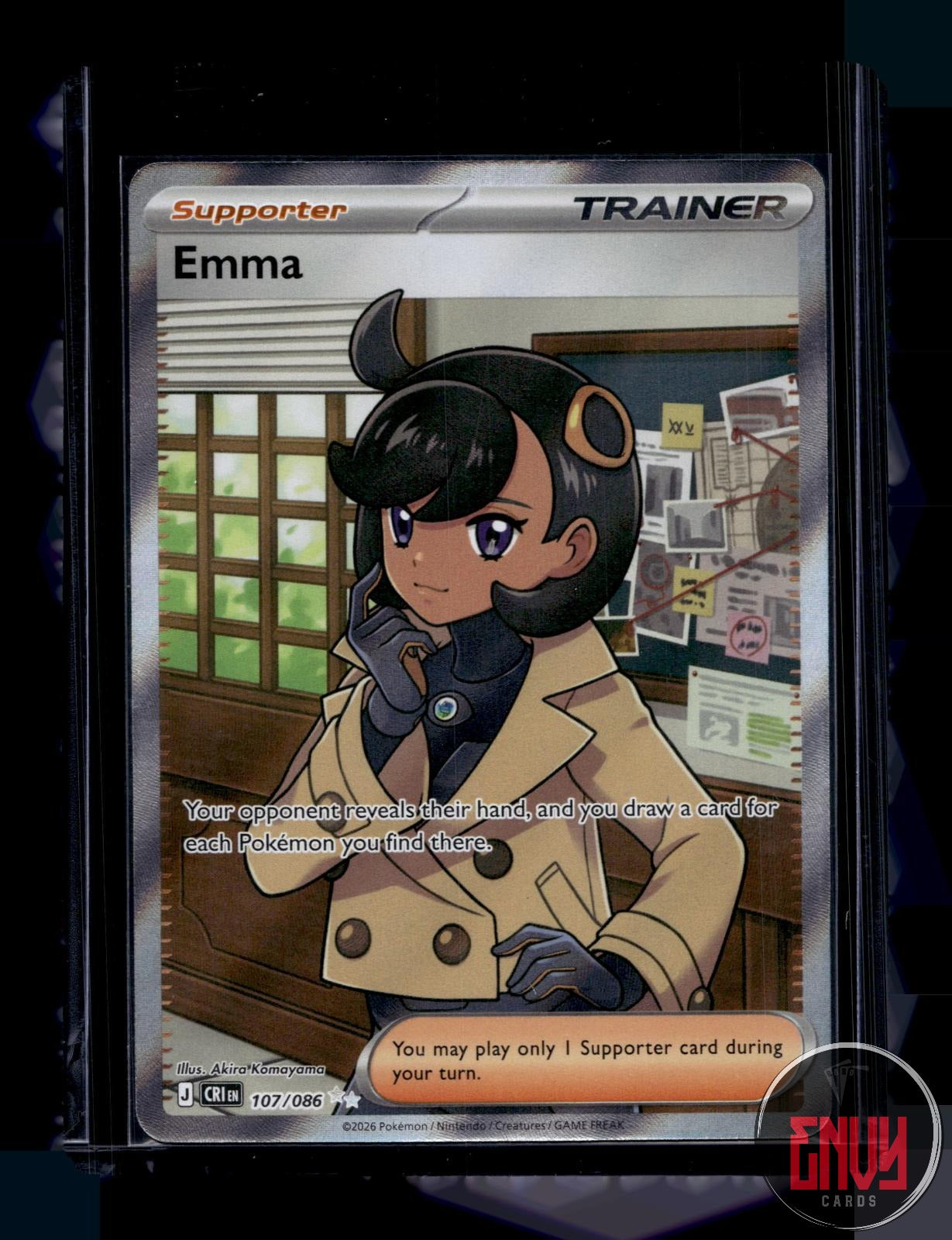 Emma Near Mint 107/086 Ultra Rare Chaos Rising Pokemon Holo