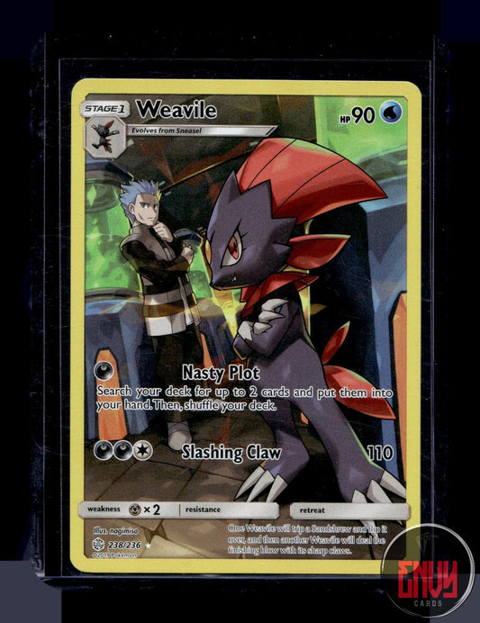 Weavile Near Mint 238/236 Secret Rare Cosmic Eclipse Pokemon