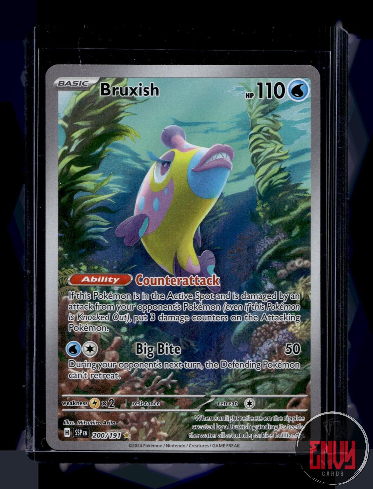 Bruxish Near Mint 200/191 Illustration Rare Surging Sparks Pokemon