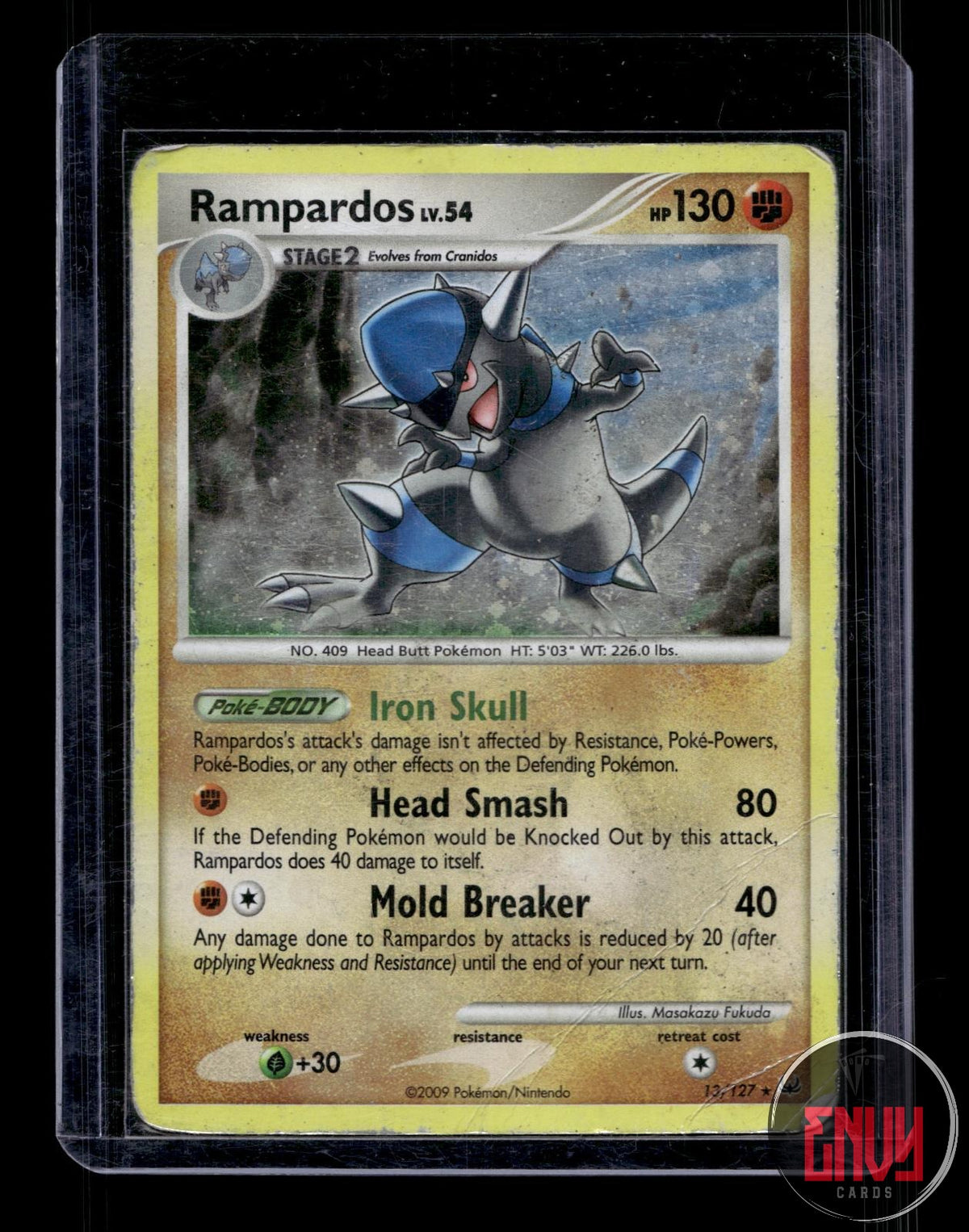 Rampardos DMG 13/127 R Platinum Pokemon Holo