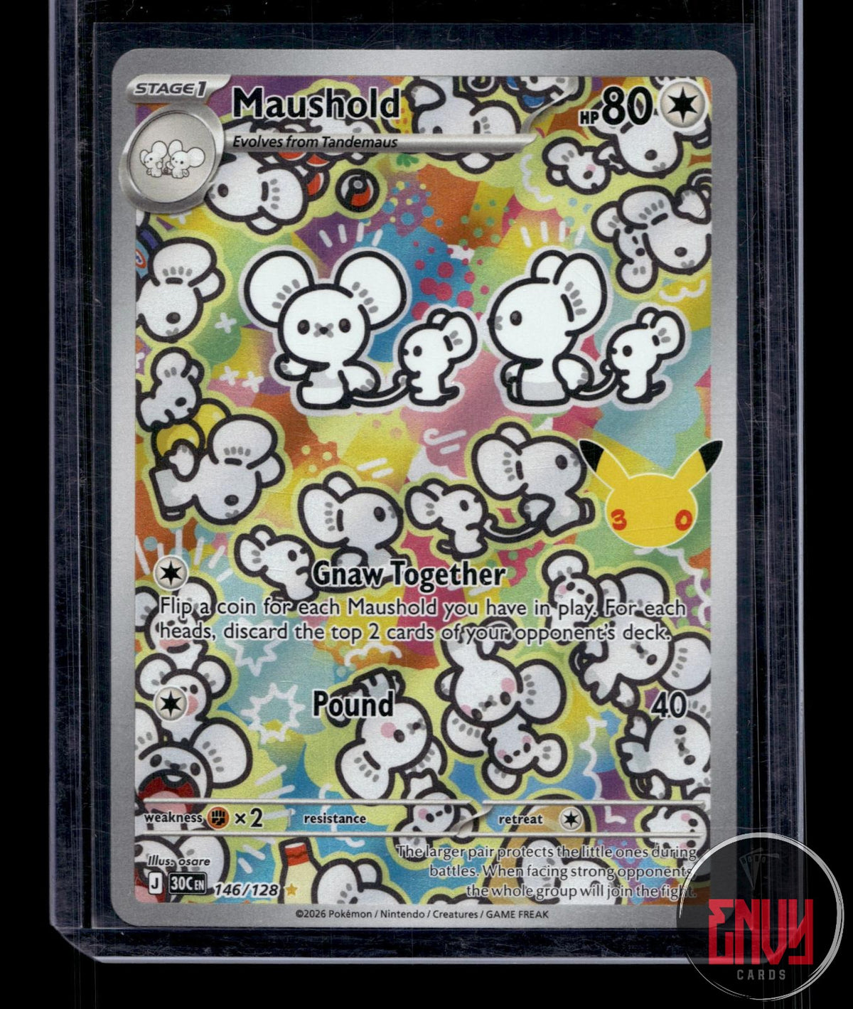Maushold NM 146/128 IR ME: 30th Celebration Pokemon Holo