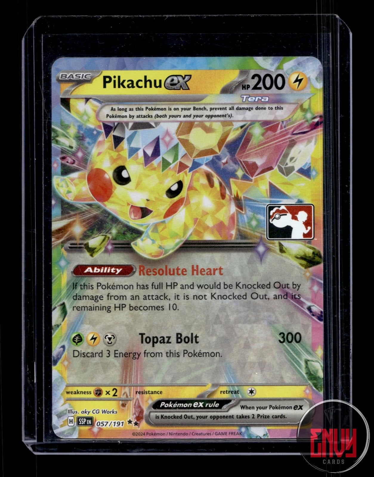 Pikachu ex Near Mint 057/191 Double Rare Prize Pack Series Cards Pokemon Holo