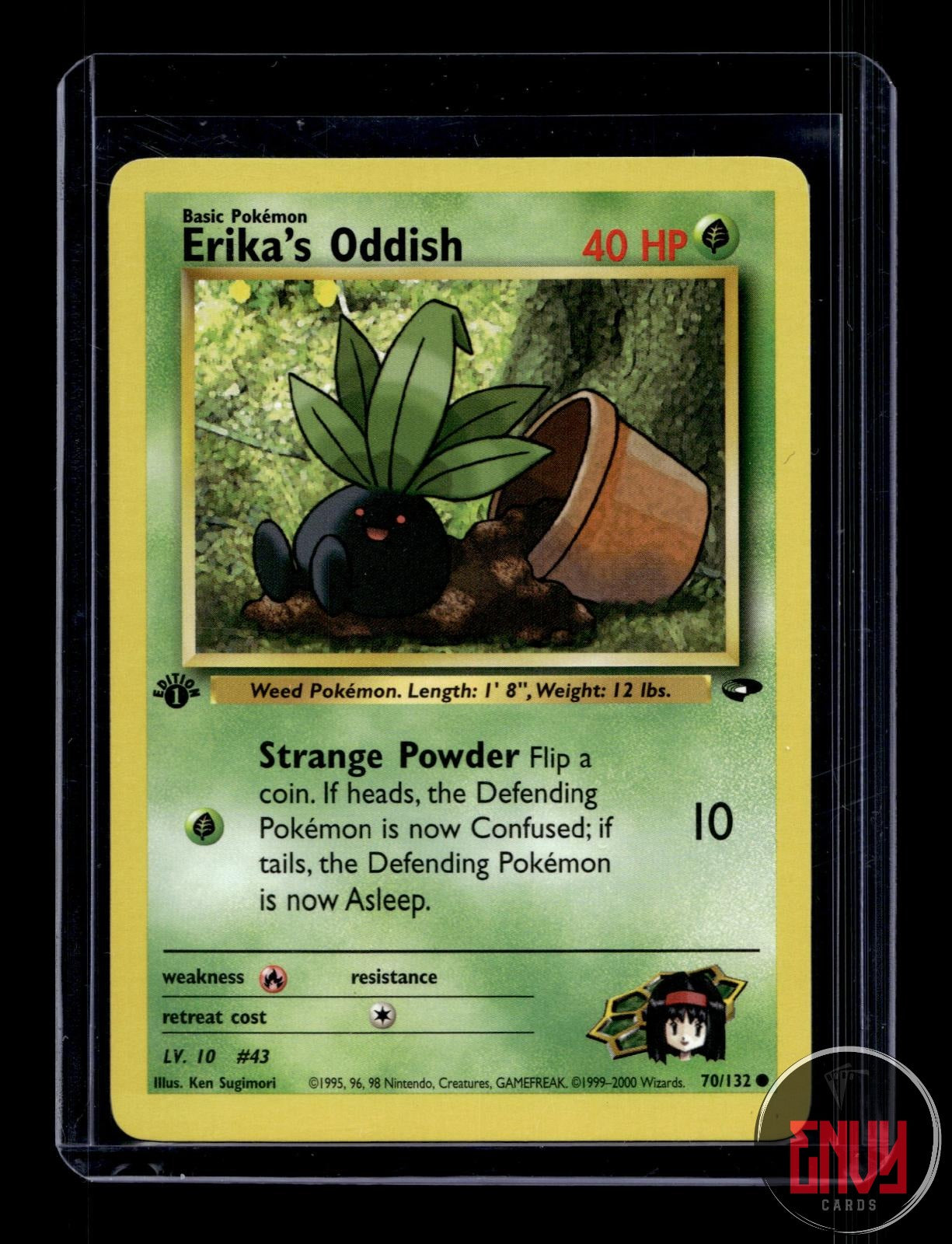 Erika's Oddish Lightly Played 70/132 Common Gym Challenge Pokemon 1st Edition