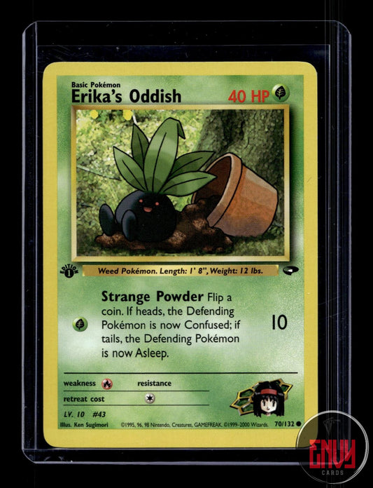 Erika's Oddish Lightly Played 70/132 Common Gym Challenge Pokemon 1st Edition