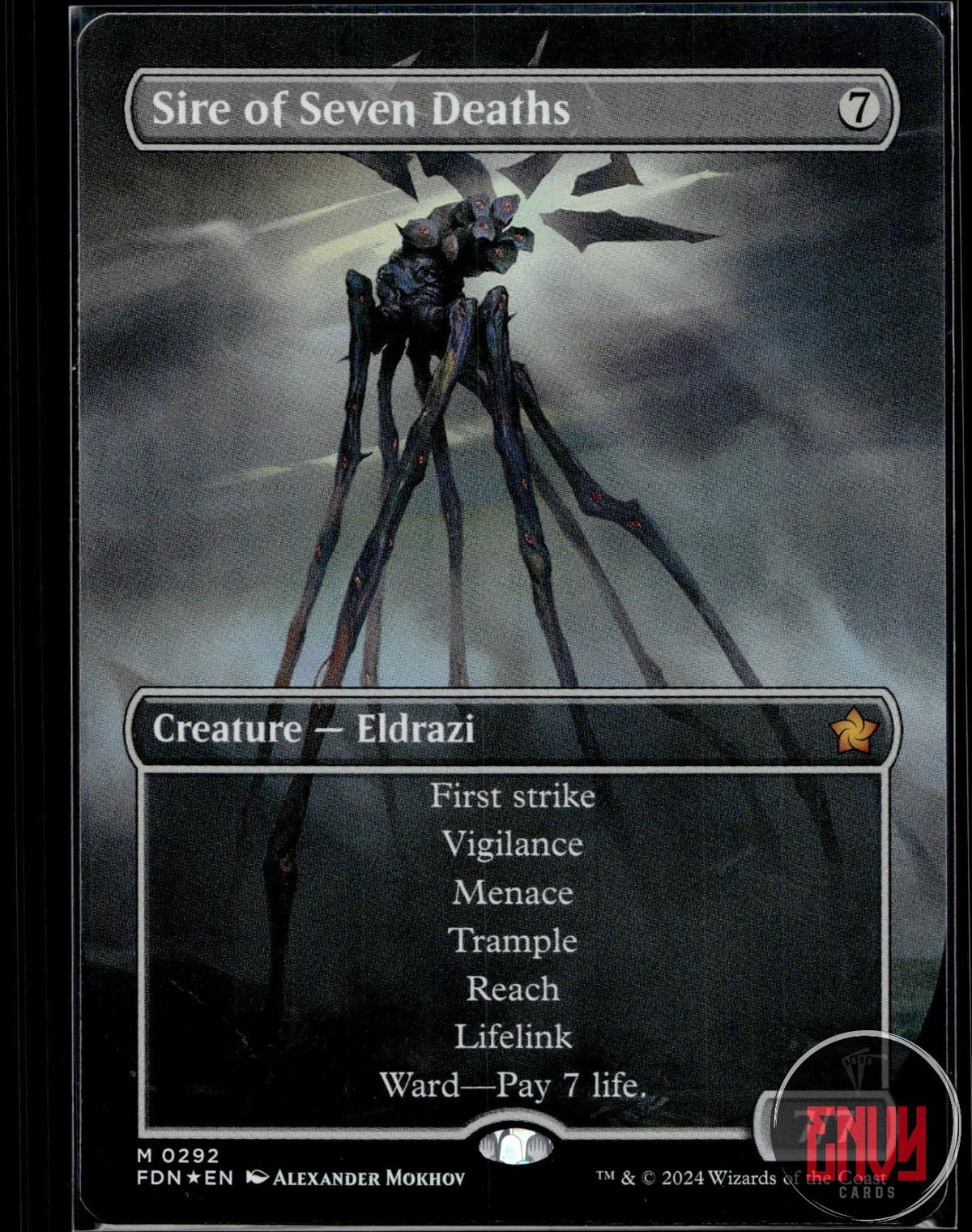Sire of Seven Deaths (Borderless) Near Mint 292 Mythic Foundations Foil