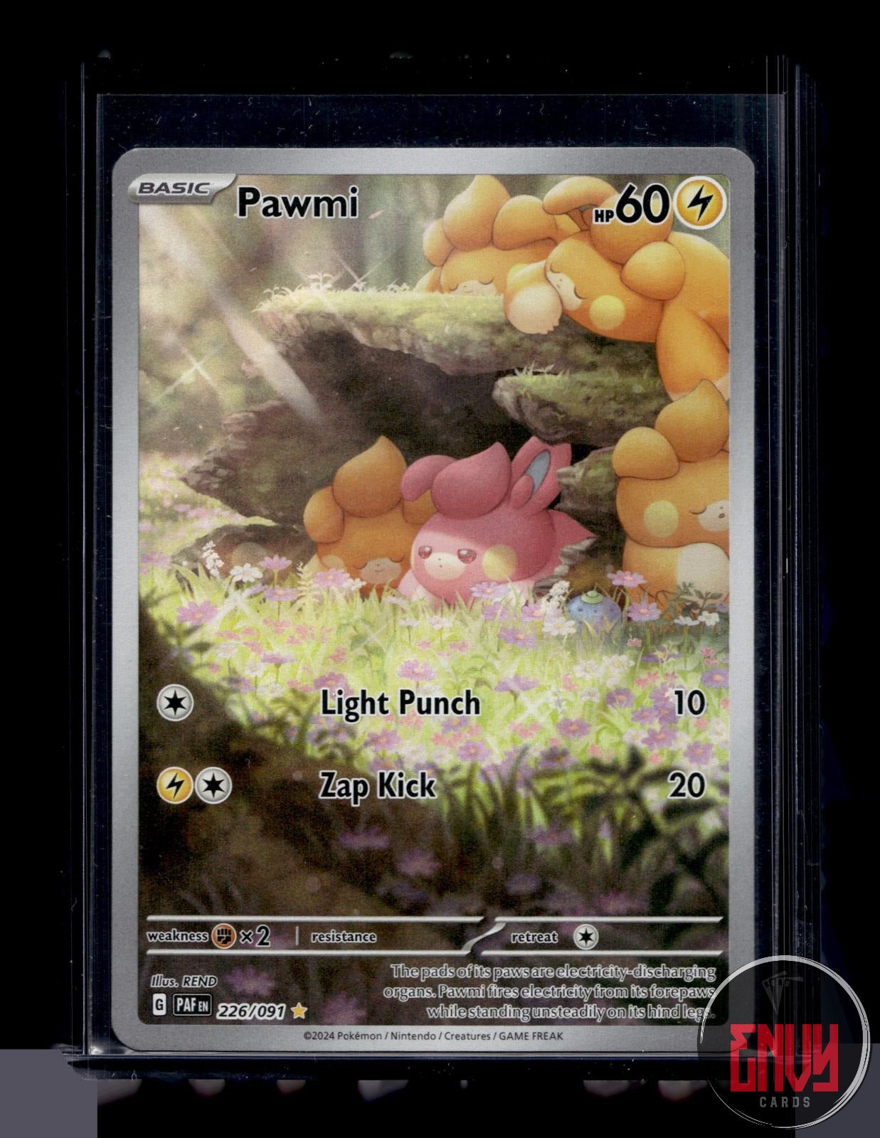Pawmi Near Mint 226/091 Illustration Rare Paldean Fates Pokemon Holo