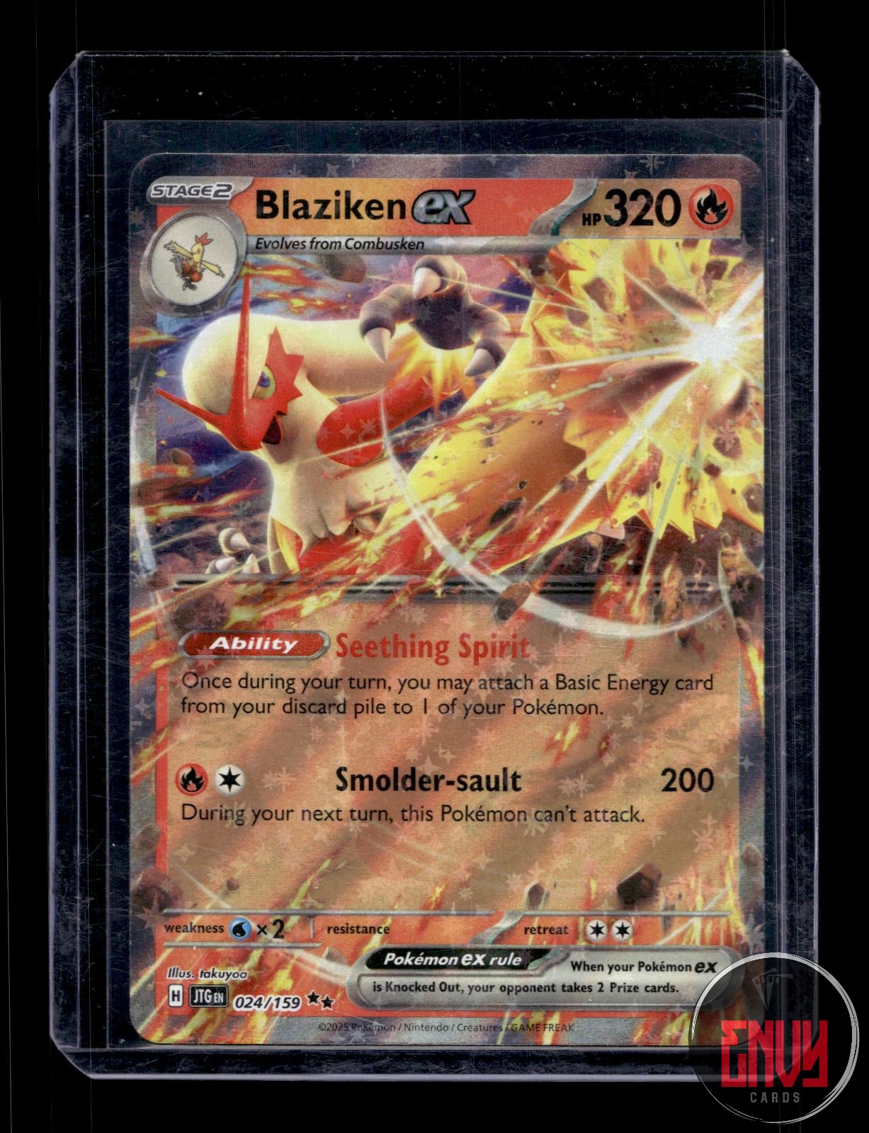 Blaziken ex Near Mint 024/159 Double Rare Journey Together Pokemon