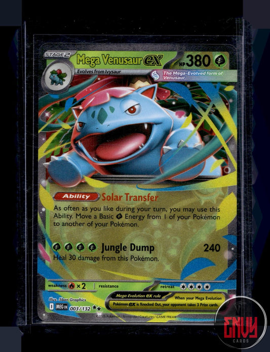 Mega Venusaur ex Near Mint 003/132 Double Rare Mega Evolution Pokemon