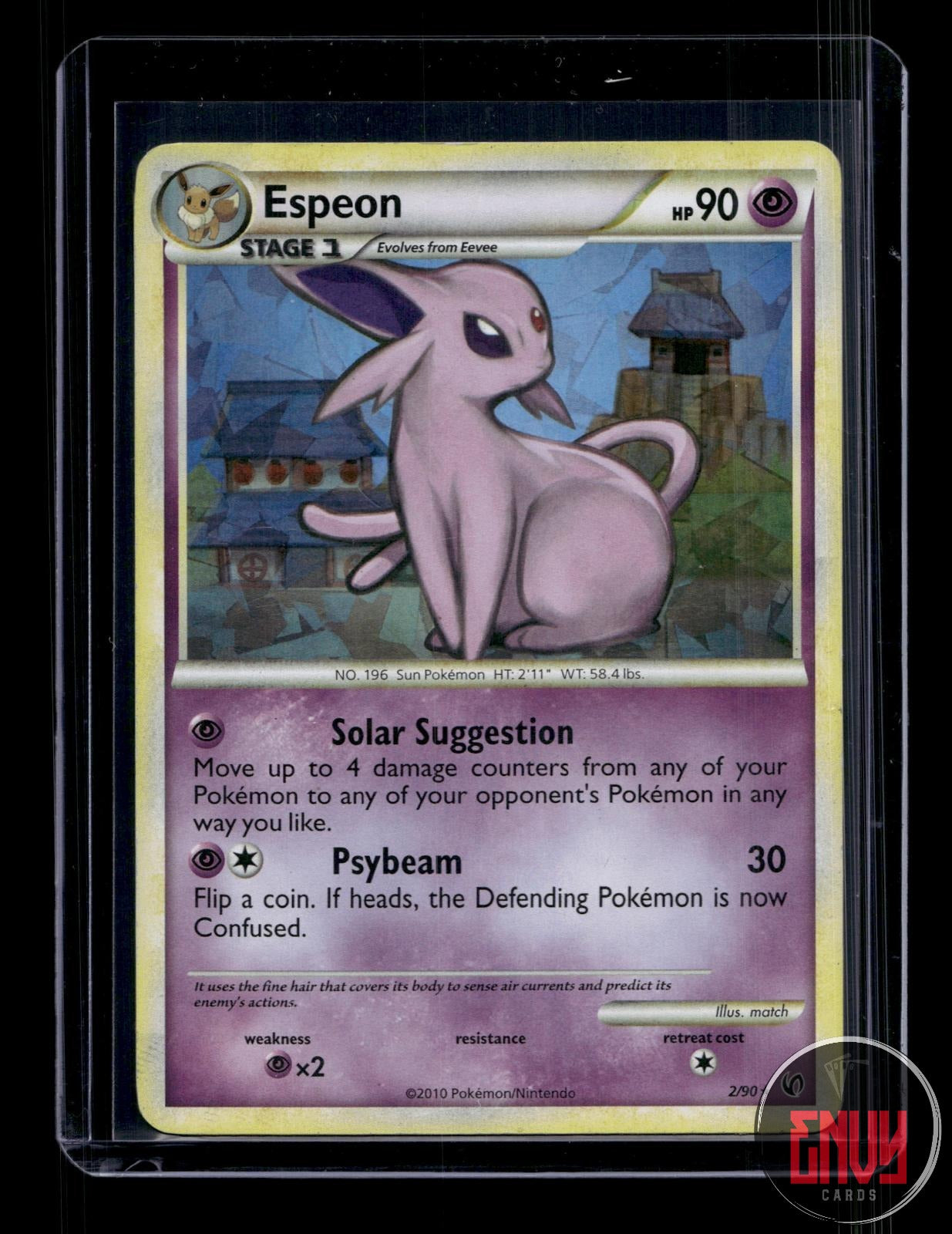 Espeon (HGSS Undaunted Moderately Played 2/090 Holo Rare Deck Exclusives Pokemon