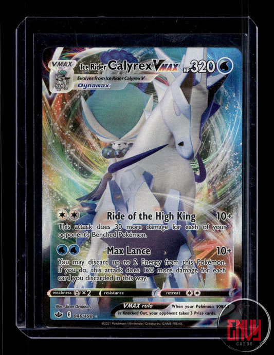Ice Rider Calyrex VMAX Near Mint 046/198 VMAX Rare Chilling Reign Pokemon