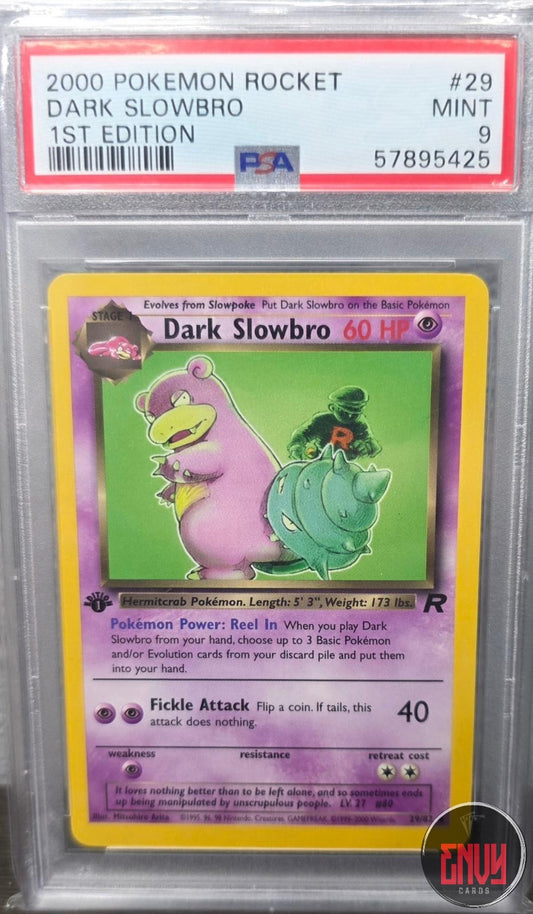 Dark Slowbro 29 1st Edition Rocket Pokemon PSA 9