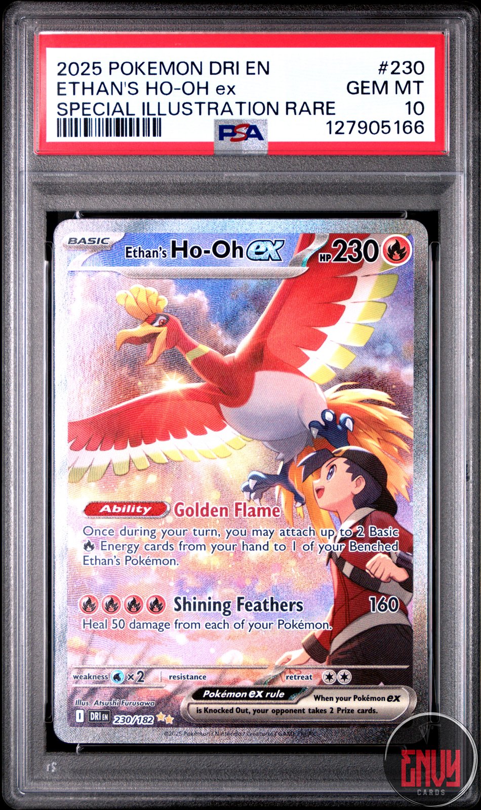 Ethan's Ho-Oh EX 230/182 Special Illustration Rare Pokemon PSA 10