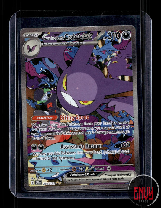 Team Rocket's Crobat ex NM 234/182 Destined Rivals Pokemon Holo