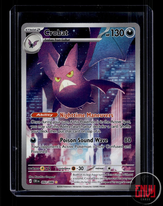 Crobat Near Mint 093/086 Illustration Rare Chaos Rising Pokemon Holo