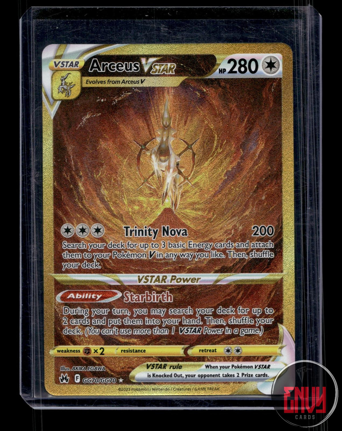 Arceus VSTAR NM GG70/GG70 SEC Crown Zenith Galarian Gallery Pokemon Holo