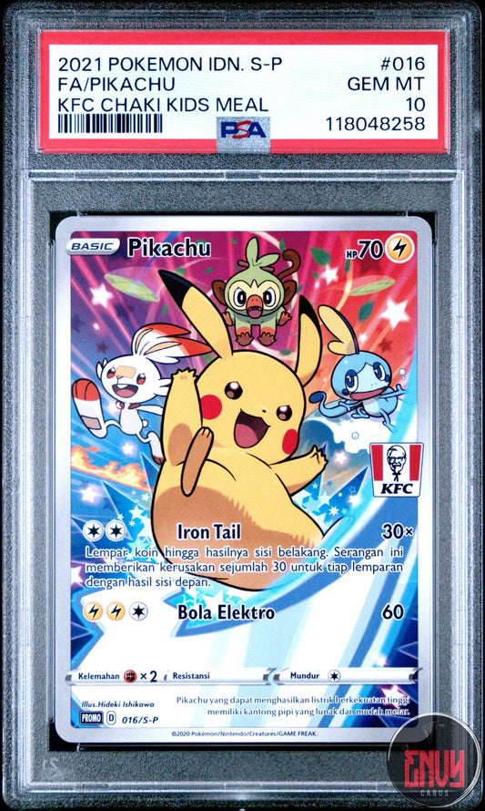 Pikachu 016 Kfc Chaki Kids Meal Indonesian S Promo Pokemon PSA 10
