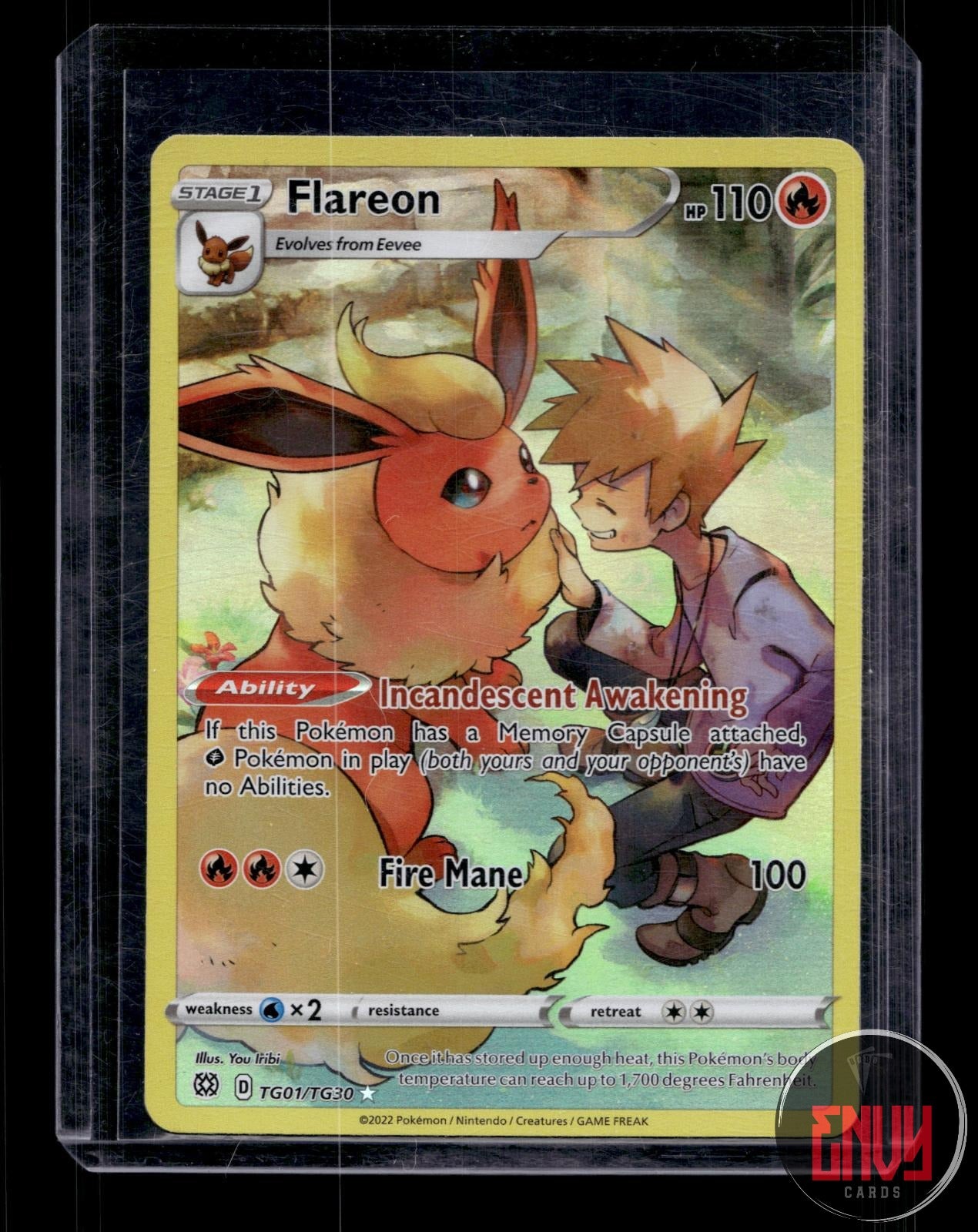 Flareon LP TG01/TG30 Brilliant Stars Trainer Gallery Pokemon Holo