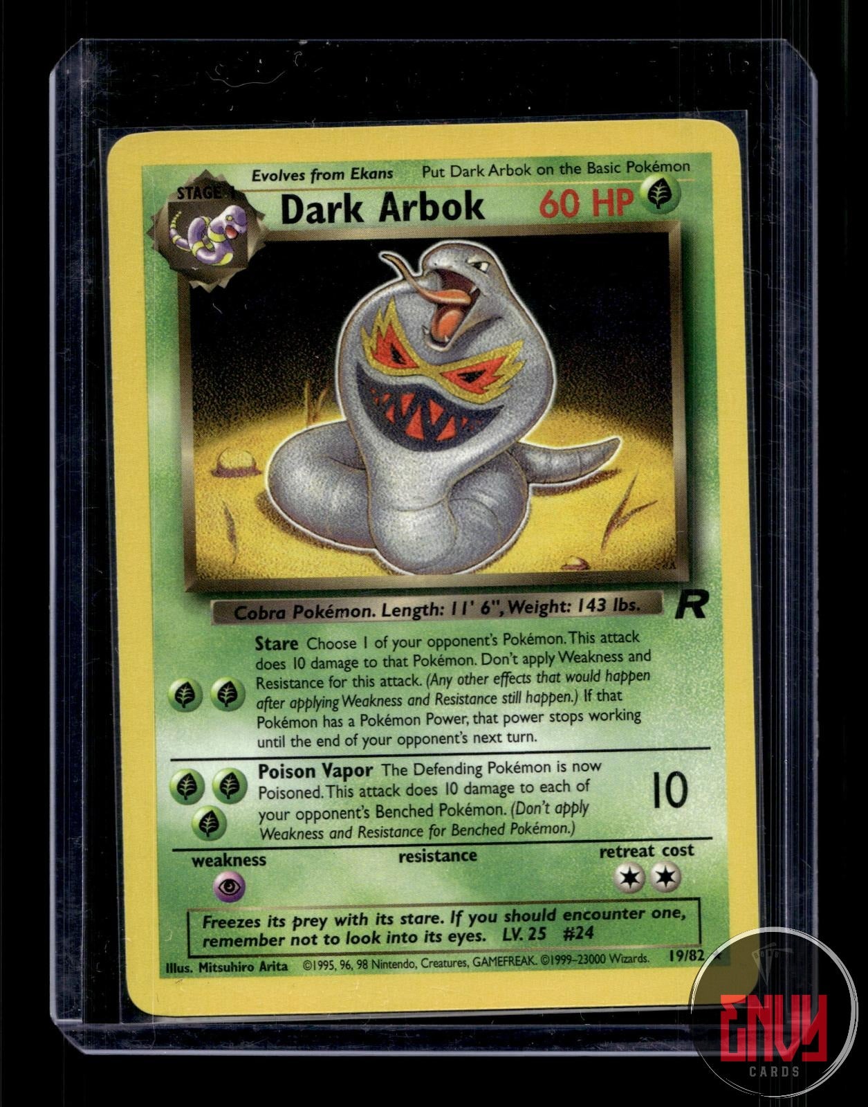 Dark Arbok Lightly Played 19/82 Rare Team Rocket Pokemon Unlimited