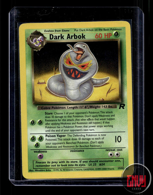Dark Arbok Lightly Played 19/82 Rare Team Rocket Pokemon Unlimited