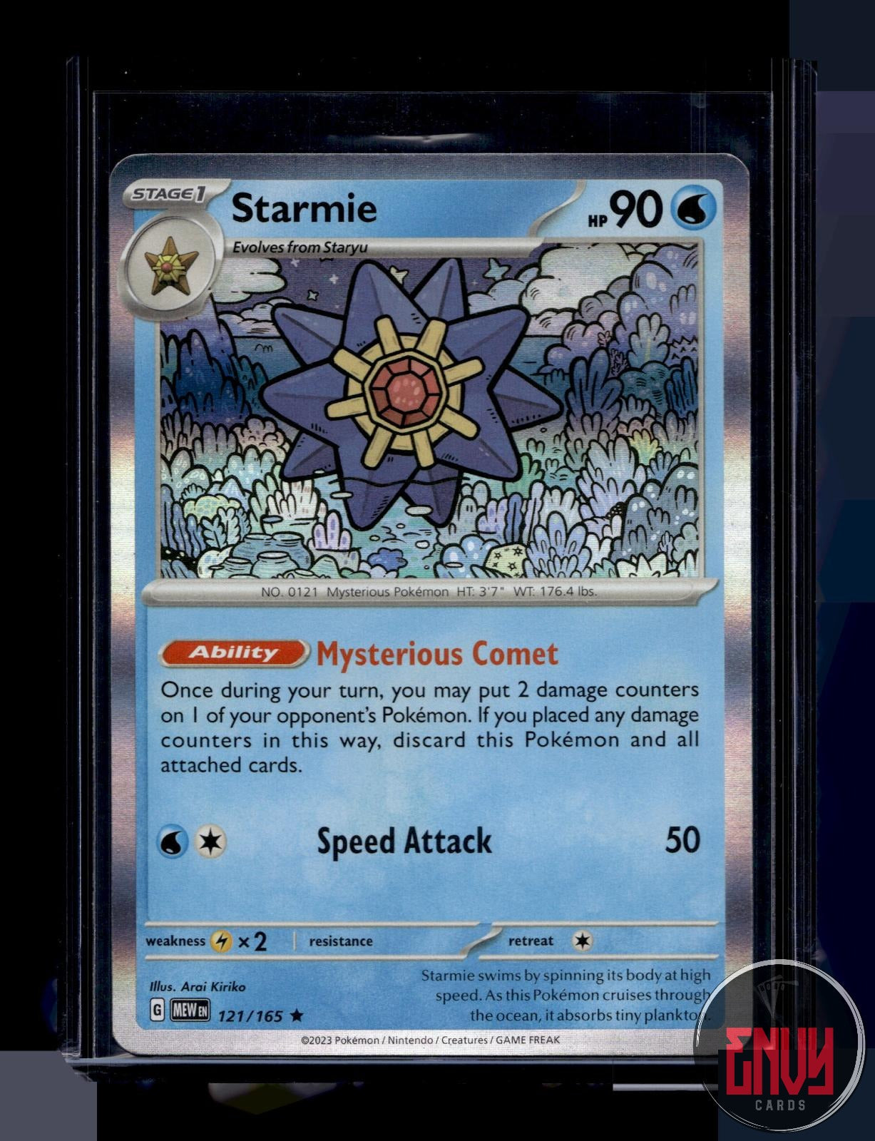 Starmie Near Mint 121/165 Rare 151 Pokemon Holo