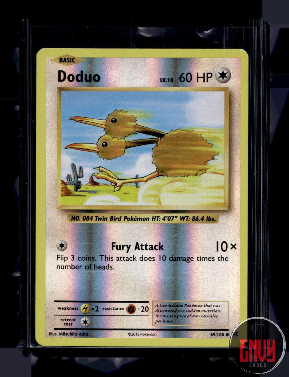 Doduo Lightly Played 69/108 Common Evolutions Pokemon Reverse Holo