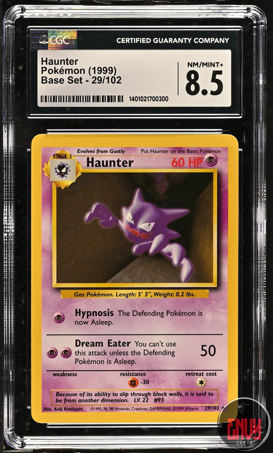 Haunter 29/102 Base Set Pokemon CGC 8.5 Nm/Mint+