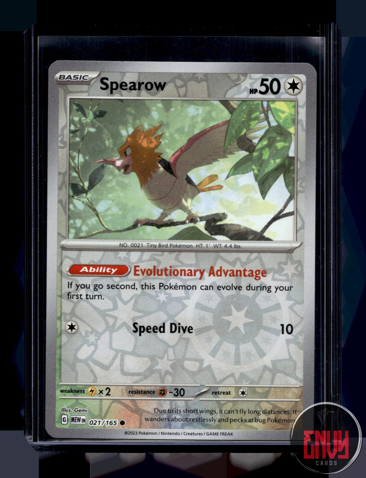 Spearow Near Mint 021/165 Common 151 Pokemon Reverse Holo