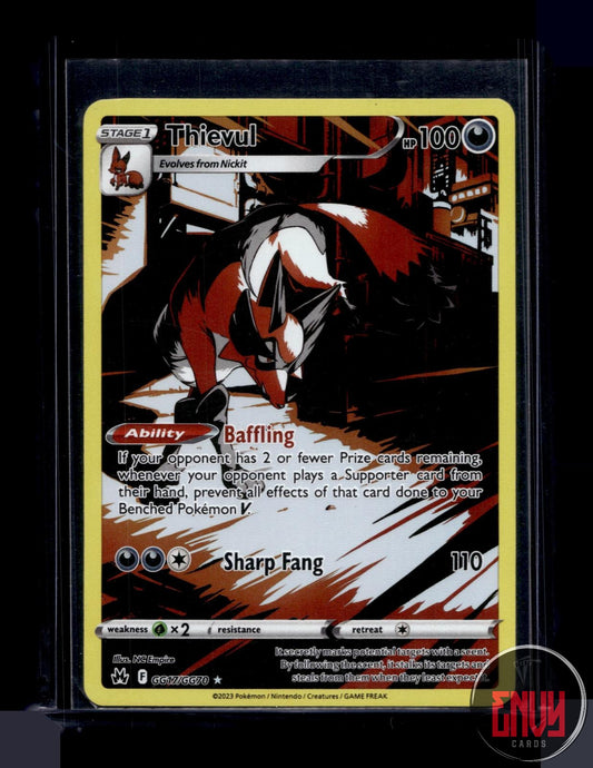 Thievul NM GG17/GG70 Trainer Gallery Rare Crown Zenith Galarian Gallery Pokemon
