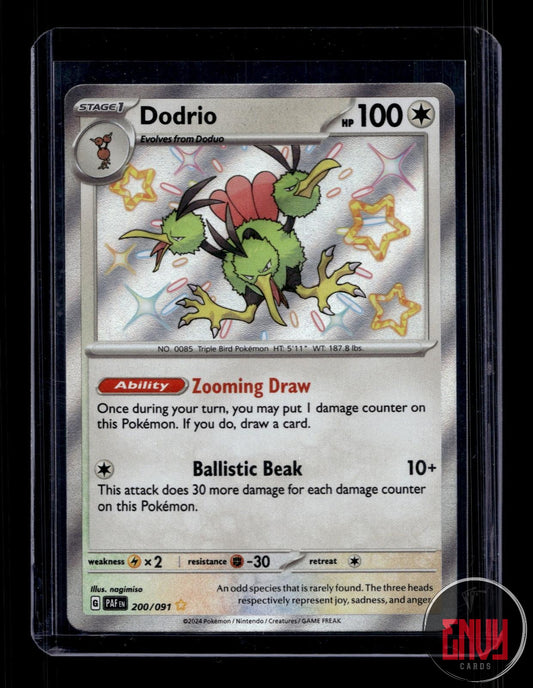 Dodrio Near Mint 200/091 Shiny Rare Paldean Fates Pokemon Holo