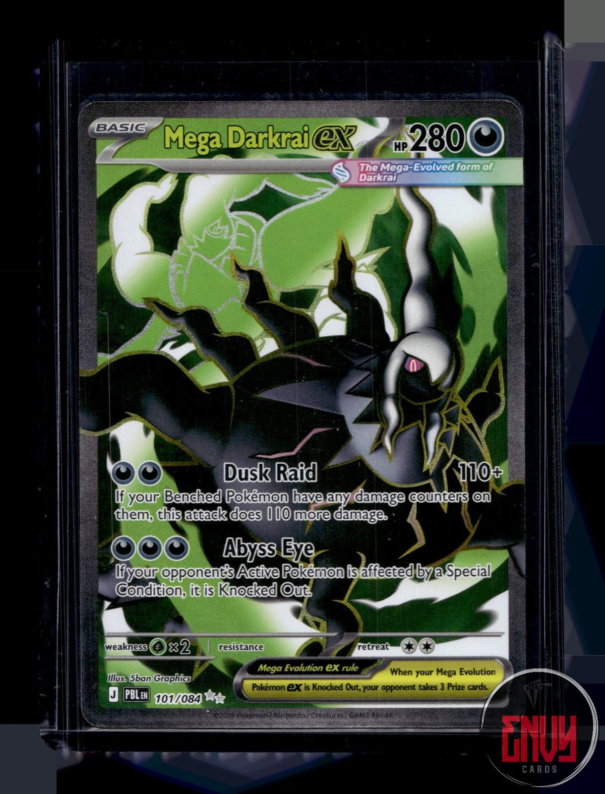 Mega Darkrai ex NM 101/084 UR Pitch Black Pokemon Holo