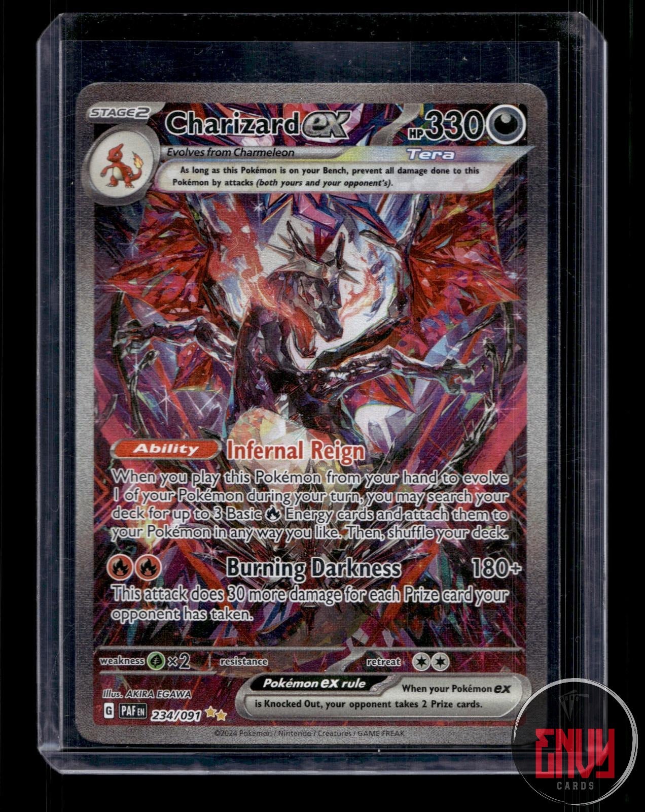 Charizard ex NM 234/091 Special Illustration Rare Paldean Fates Pokemon Holo