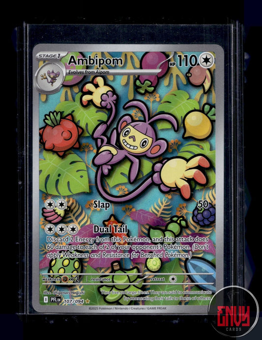 Ambipom Near Mint 107/094 Illustration Rare Phantasmal Flames Pokemon Holo