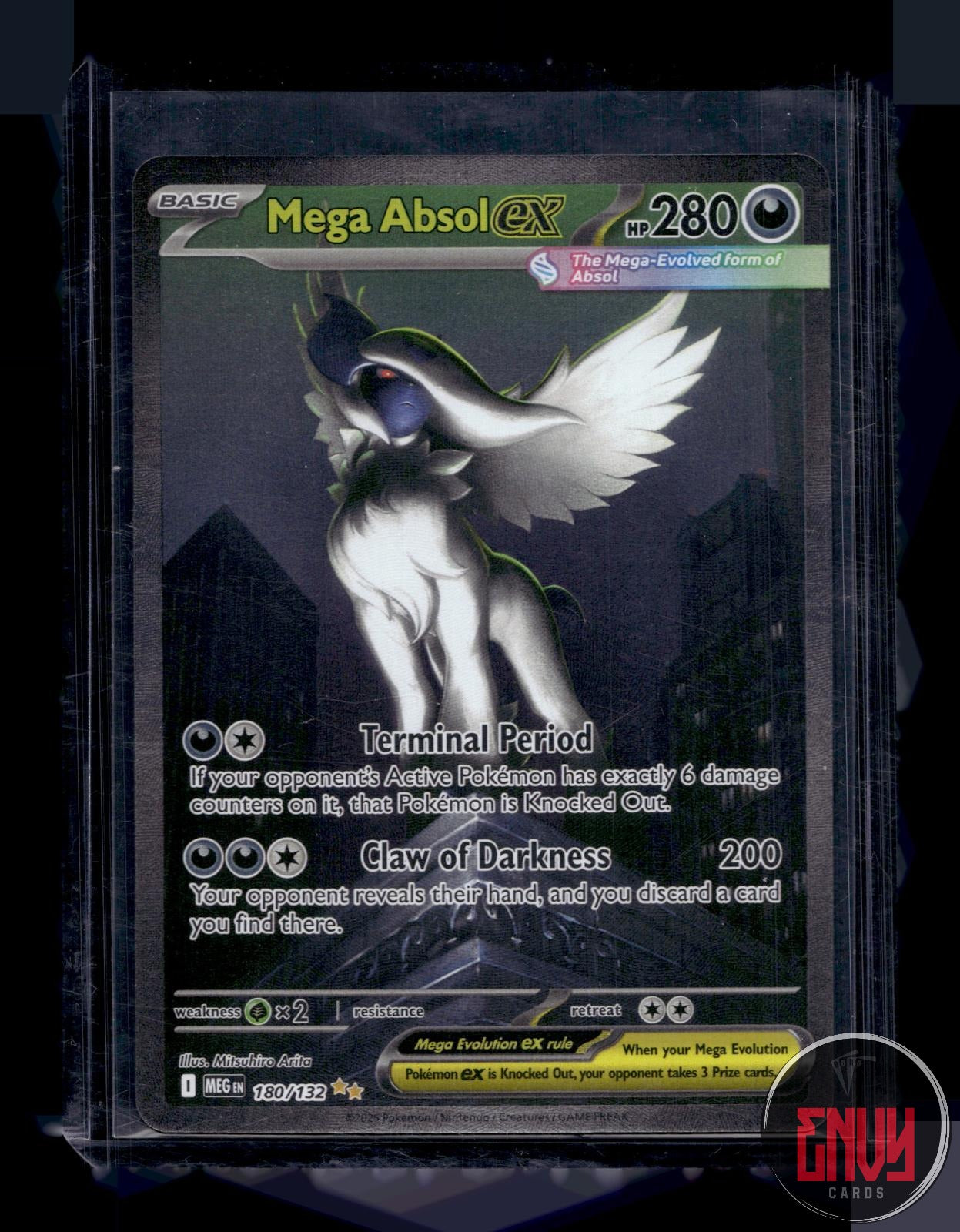 Mega Absol ex NM 180/132 Special Illustration Rare Mega Evolution Pokemon Holo