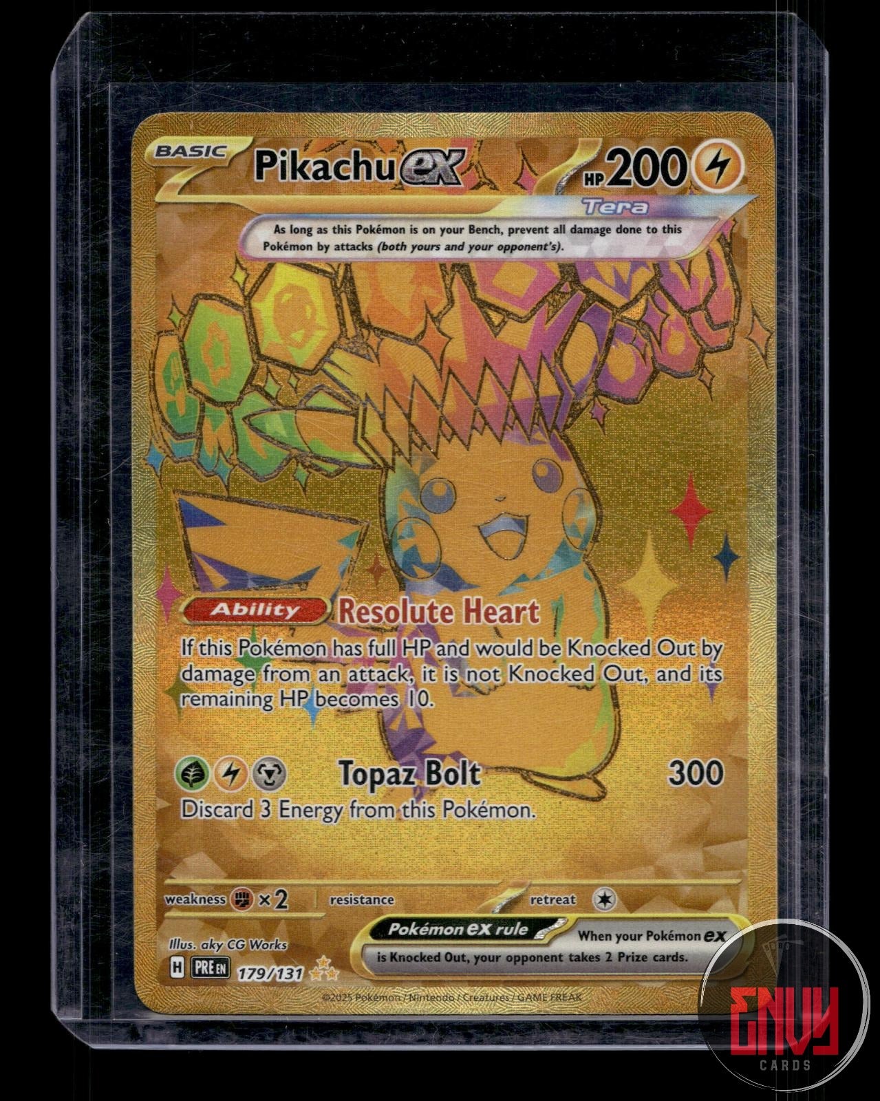 Pikachu ex Near Mint 179/131 Hyper Rare Prismatic Evolutions Pokemon Holo