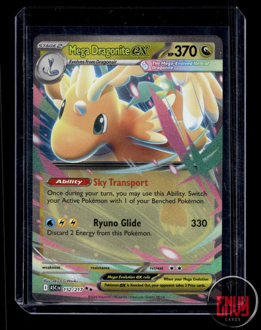 Mega Dragonite ex Near Mint 152/217 Double Rare Ascended Heroes Pokemon