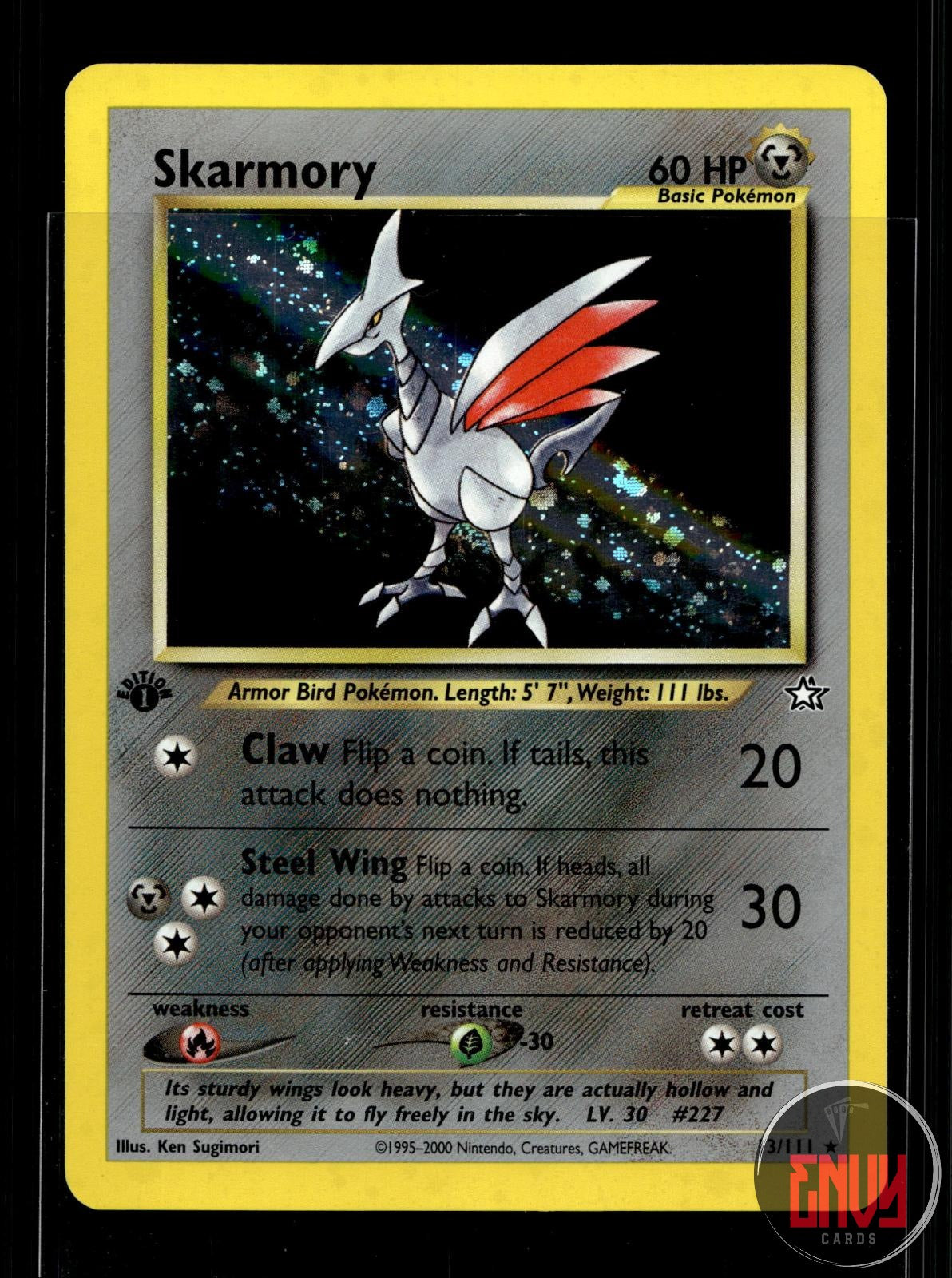 Skarmory LP 13/111 R Neo Genesis Pokemon 1st Edition Holo