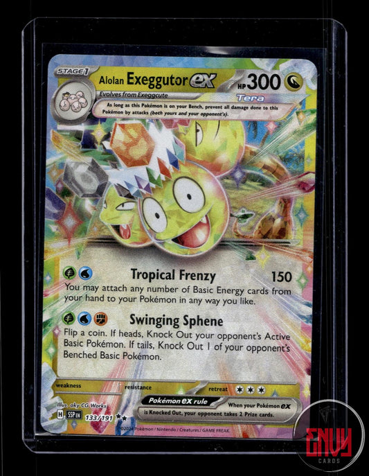 Alolan Exeggutor ex Near Mint 133/191 Double Rare Surging Sparks Pokemon