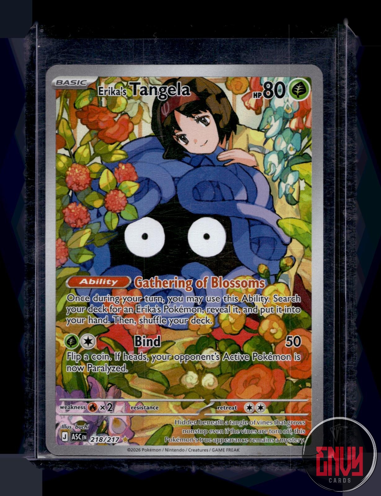 Erika's Tangela Near Mint 218/217 Illustration Rare Ascended Heroes Pokemon