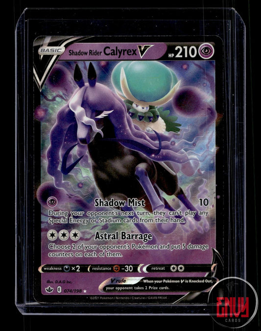 Shadow Rider Calyrex V Near Mint 074/198 V Rare Chilling Reign Pokemon Holo