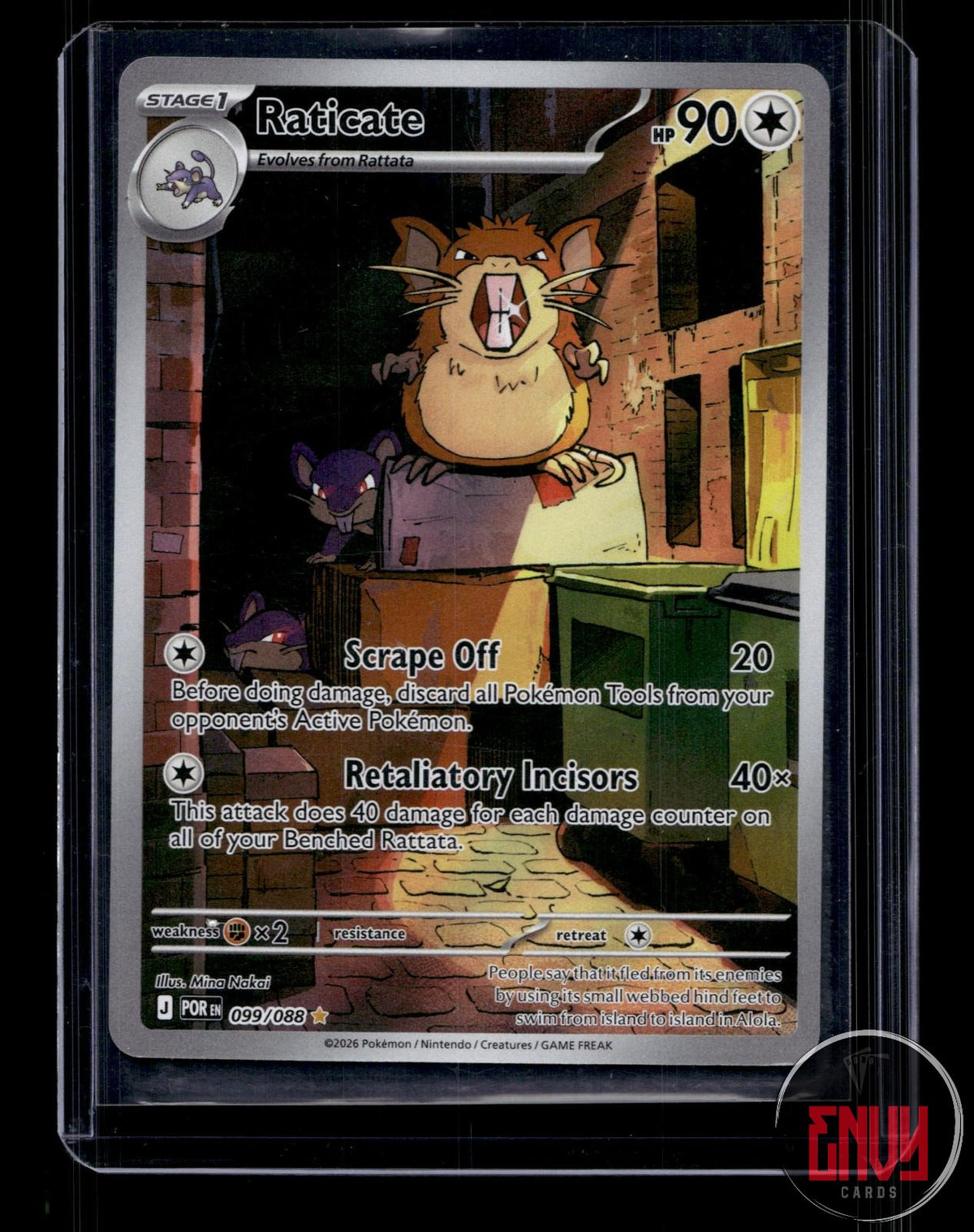 Raticate NM 099/088 IR Perfect Order Pokemon Holo