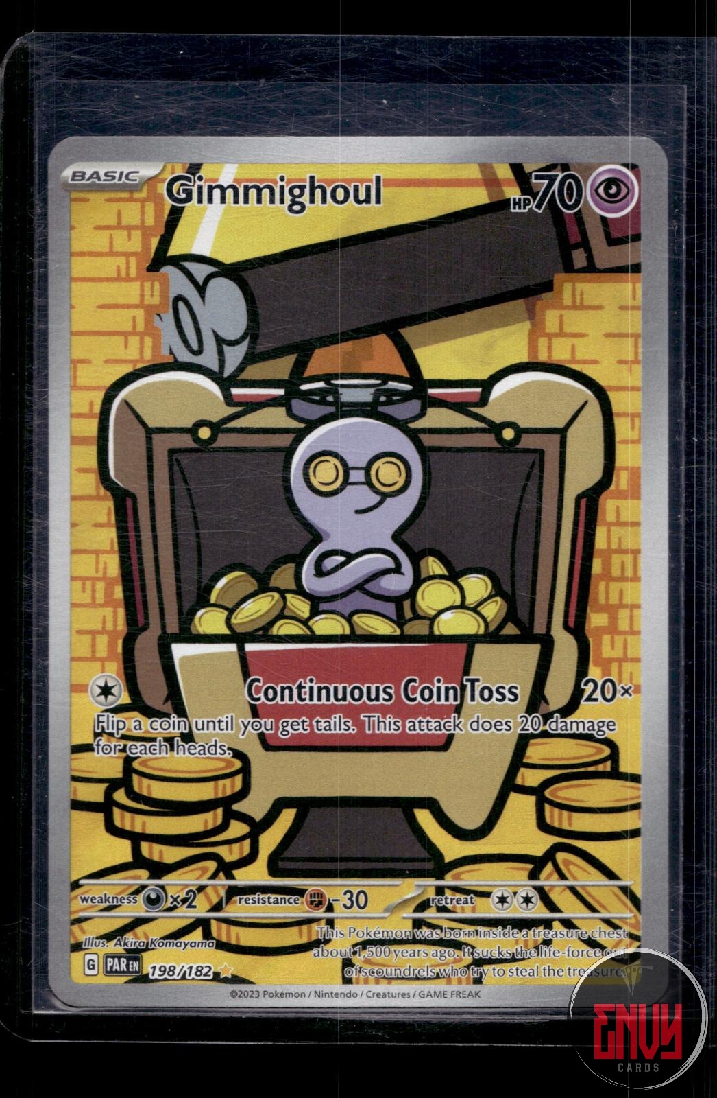 Gimmighoul Near Mint 198/182 Illustration Rare Paradox Rift Pokemon Holo