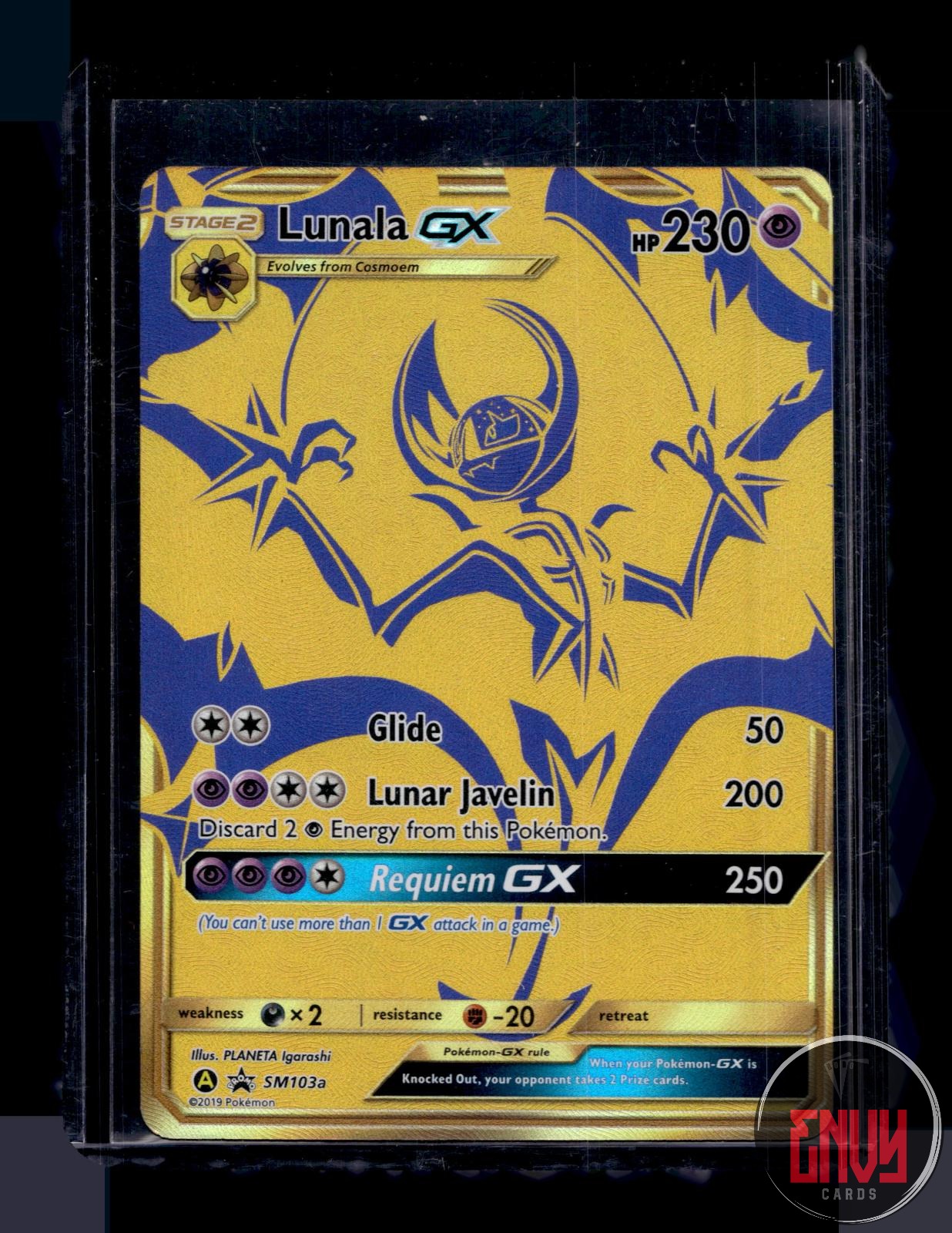 Lunala GX -a Near Mint SM103A Promo Sun & Moon Promo Pokemon Holo