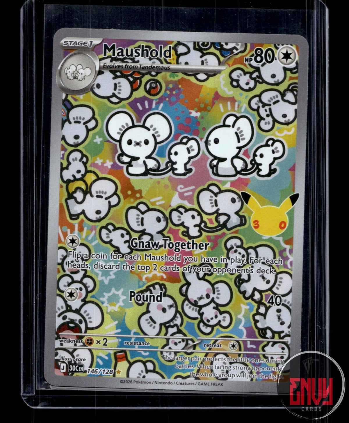 Maushold NM 146/128 IR ME: 30th Celebration Pokemon Holo