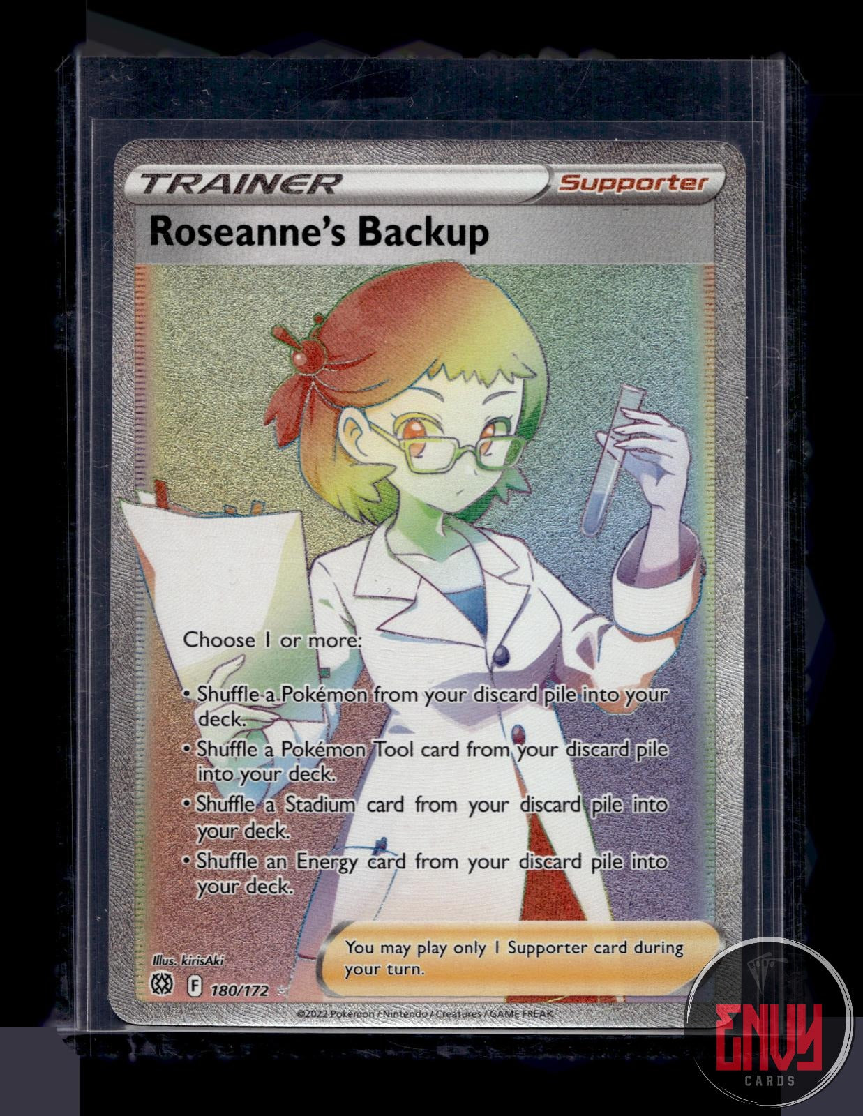 Roseanne's Backup Near Mint 180/172 Rainbow Rare Brilliant Stars Pokemon Holo