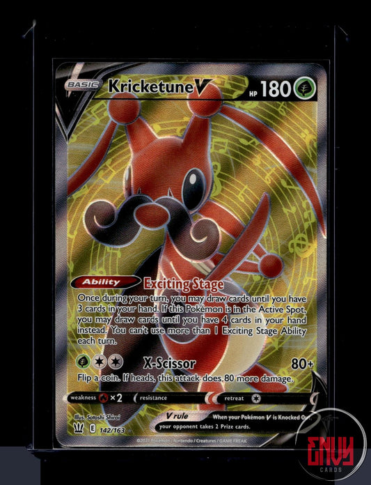 Kricketune V Near Mint 142/163 Ultra Rare Battle Styles Pokemon